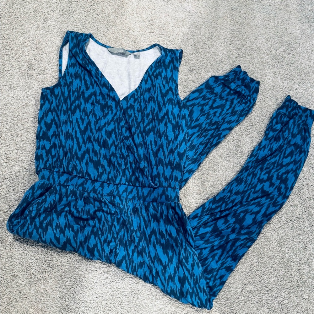 G by Giuliana LounGy So Soft Knit Jogger Jumpsuit-SP - Picture 5 of 9
